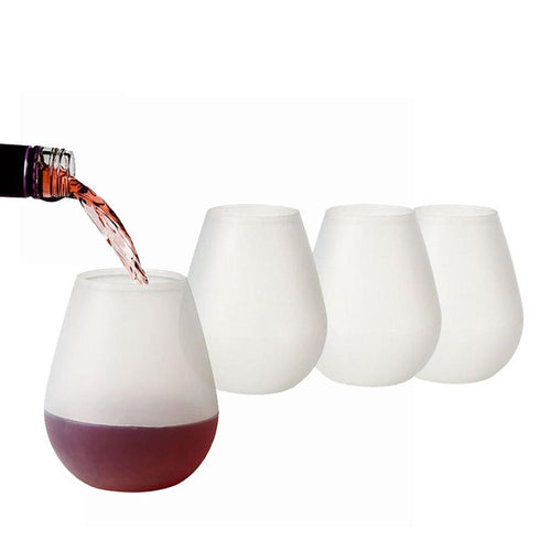 AussieSuperStore Homeware Supplies Flexible Unbreakable Reusable BPA Free Silicone Wine Glasses 8 Pcs CBSILIWINGLASSX8